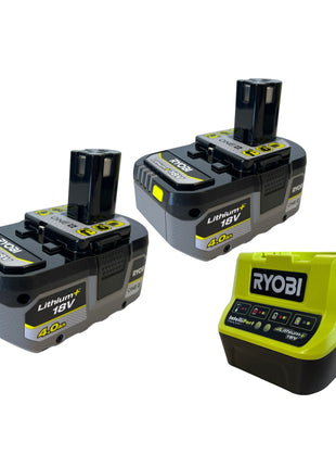 Amoladora angular a batería Ryobi R18AG-0 18 V ONE+ 115 mm + 2x baterías 4,0 Ah + cargador