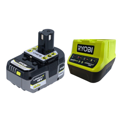 Ryobi R18AG-0 Meuleuse d'angle sans fil 18 V ONE+ 115 mm + 1x batterie 5,0 Ah + chargeur