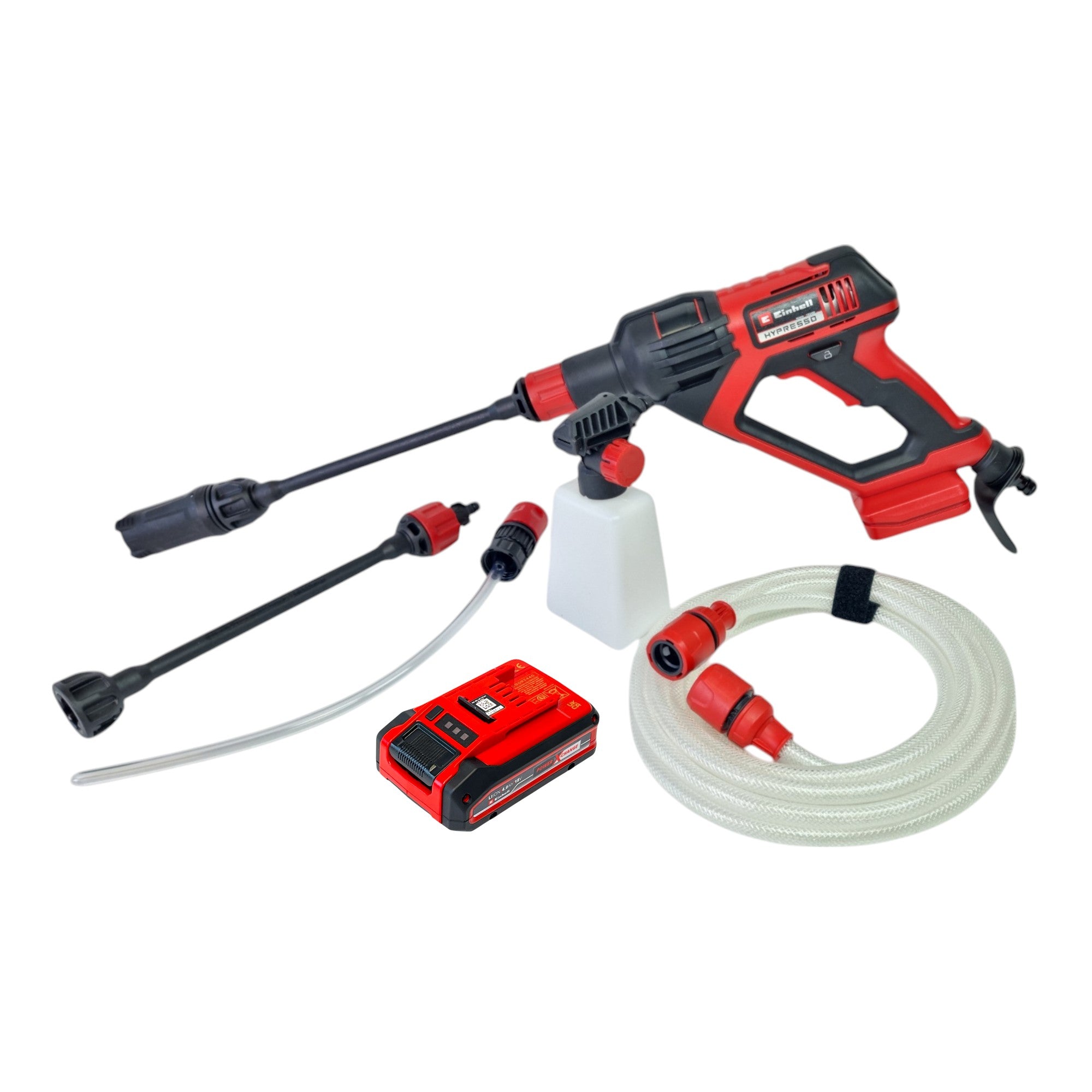Einhell HYPRESSO 18 24 1 Akku Druckreinigerpistole 18 V 24 bar 240 l h 1x PXC Plus Akku 4 0 Ah ohne Ladegeraet 0 - toolbrothers