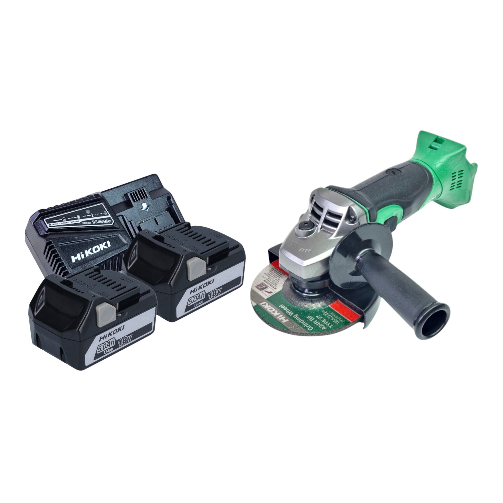 HiKOKI G18 DSL2 W5Z Akku Winkelschleifer 18 V 125 mm 2x Akku 5 0 Ah Ladegeraet 0 - toolbrothers