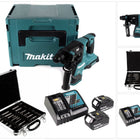 Makita DHR 280 RTJ 2 x 18 V 36 V Li-Ion Akku Bohrhammer 28 mm Brushless für SDS-PLUS im Makpac + 2 x 5,0 Ah Akku + Ladegerät + 11 tlg. Bosch Meißel und Bohrer Set - Toolbrothers