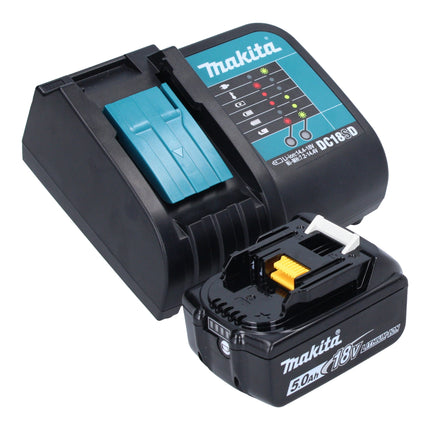 Makita DCL 180 STO Aspirateur à batterie 18 V 0,65 l Olive Outdoor Adventure Serie + 1x batterie 5,0 Ah + chargeur