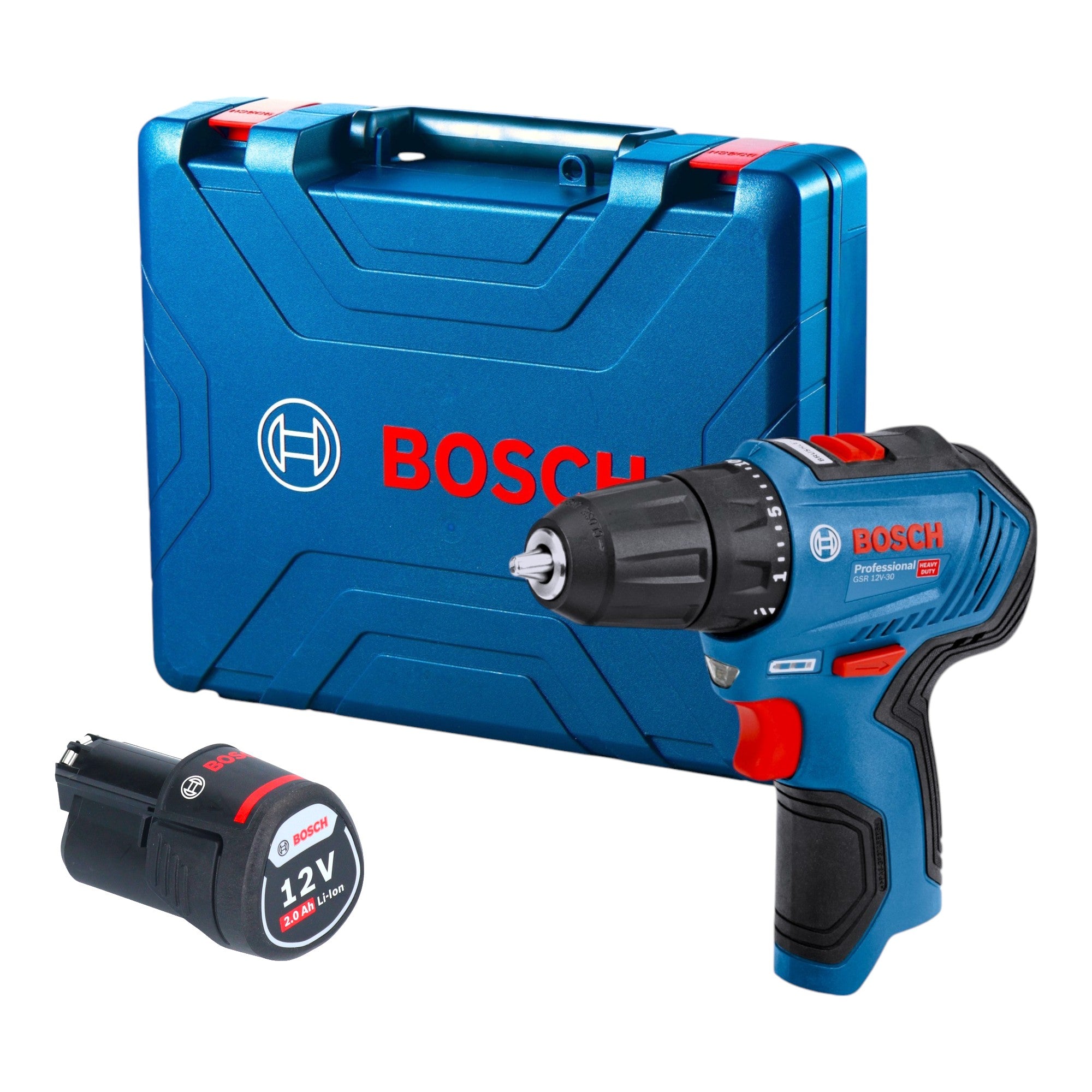 Bosch GSR 12V 30 Professional Akku Bohrschrauber 12 V 30 Nm Brushless 1x Akku 2 0 Ah Koffer ohne Ladegeraet 0 - toolbrothers