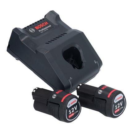 Bosch GSR 12V-30 Professional Perceuse-visseuse sans fil 12 V 30 Nm Brushless ( 06019G9000 ) + 2x batterie 2,0 Ah + chargeur + coffret