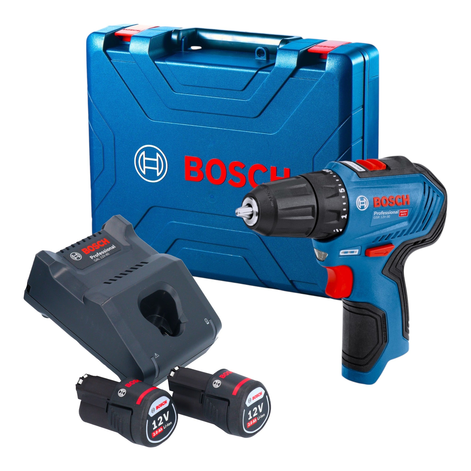 Bosch GSR 12V 30 Professional Akku Bohrschrauber 12 V 30 Nm Brushless 06019G9000 2x Akku 2 0 Ah Ladegeraet Koffer 0 - toolbrothers