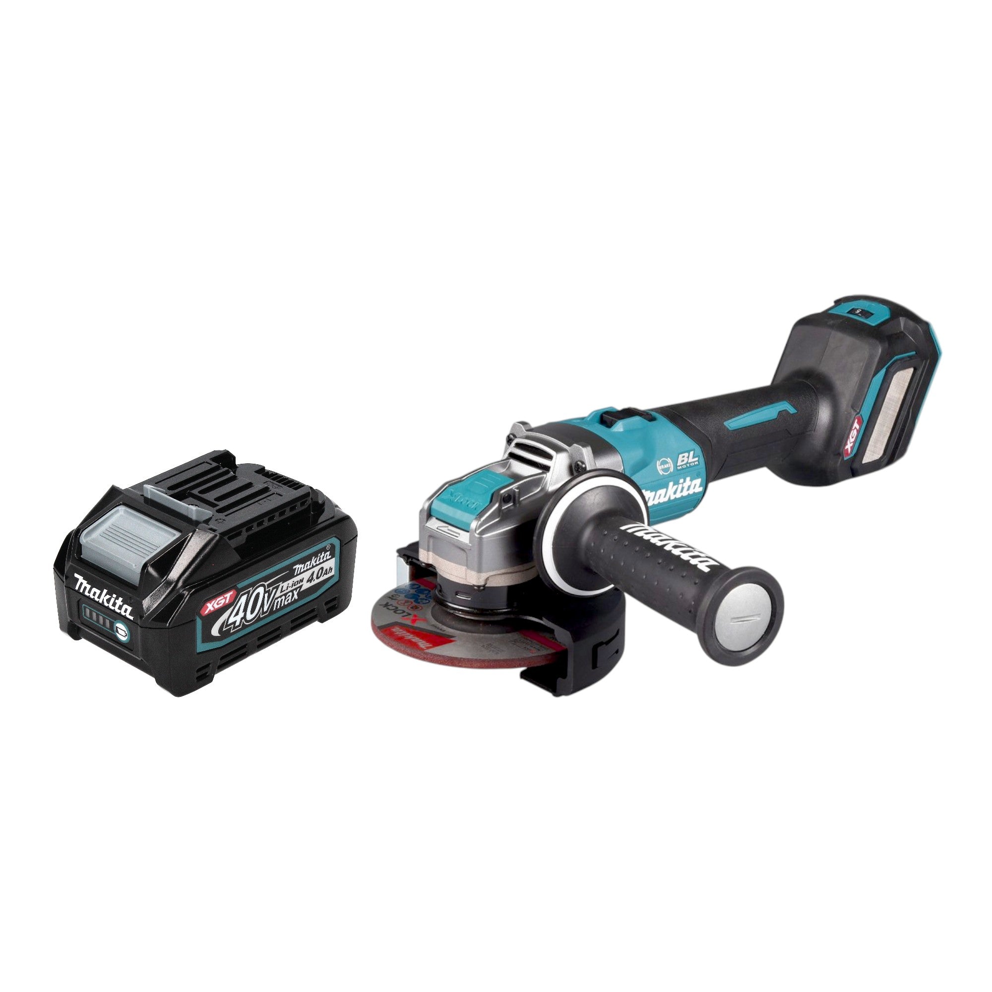 Makita GA 041 GM1 Akku Winkelschleifer 40 V max 125 mm X LOCK Brushless 1x Akku 4 0 Ah ohne Ladegeraet 0 - toolbrothers