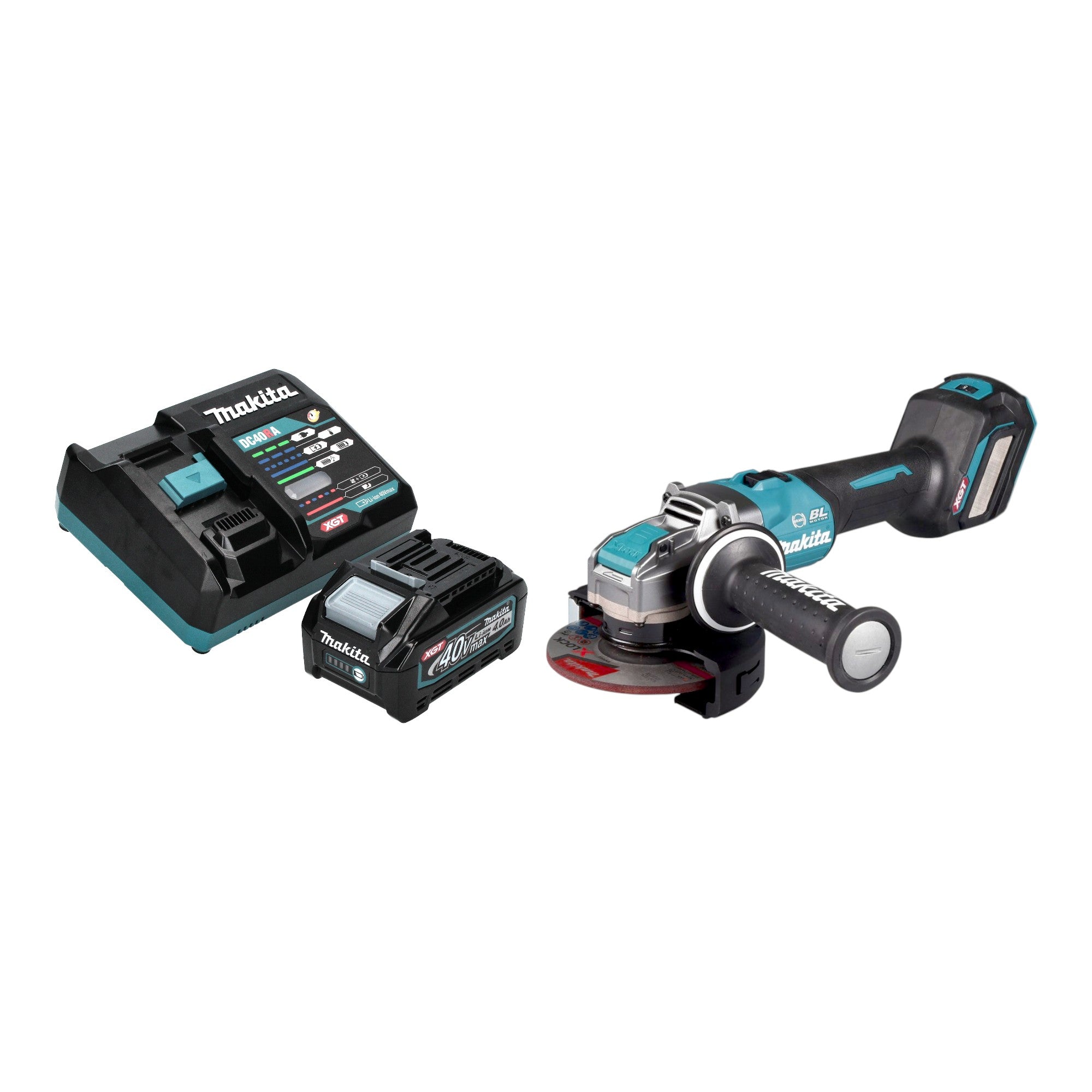Makita GA 041 GM101 Akku Winkelschleifer 40 V max 125 mm X LOCK Brushless 1x Akku 4 0 Ah Ladegeraet 0 - toolbrothers