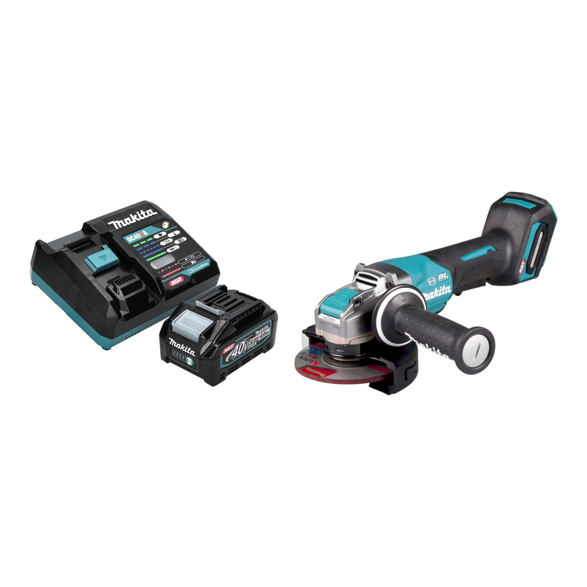 Makita GA 047 GM101 Akku Winkelschleifer 40 V max 125 mm X LOCK Brushless 1x Akku 4 0 Ah Ladegeraet 0 - toolbrothers