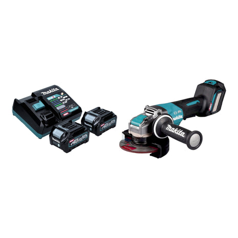 Makita GA 044 GD201 Akku Winkelschleifer 40 V max 125 mm X LOCK Brushless 2x Akku 2 5 Ah Ladegeraet 0 - toolbrothers