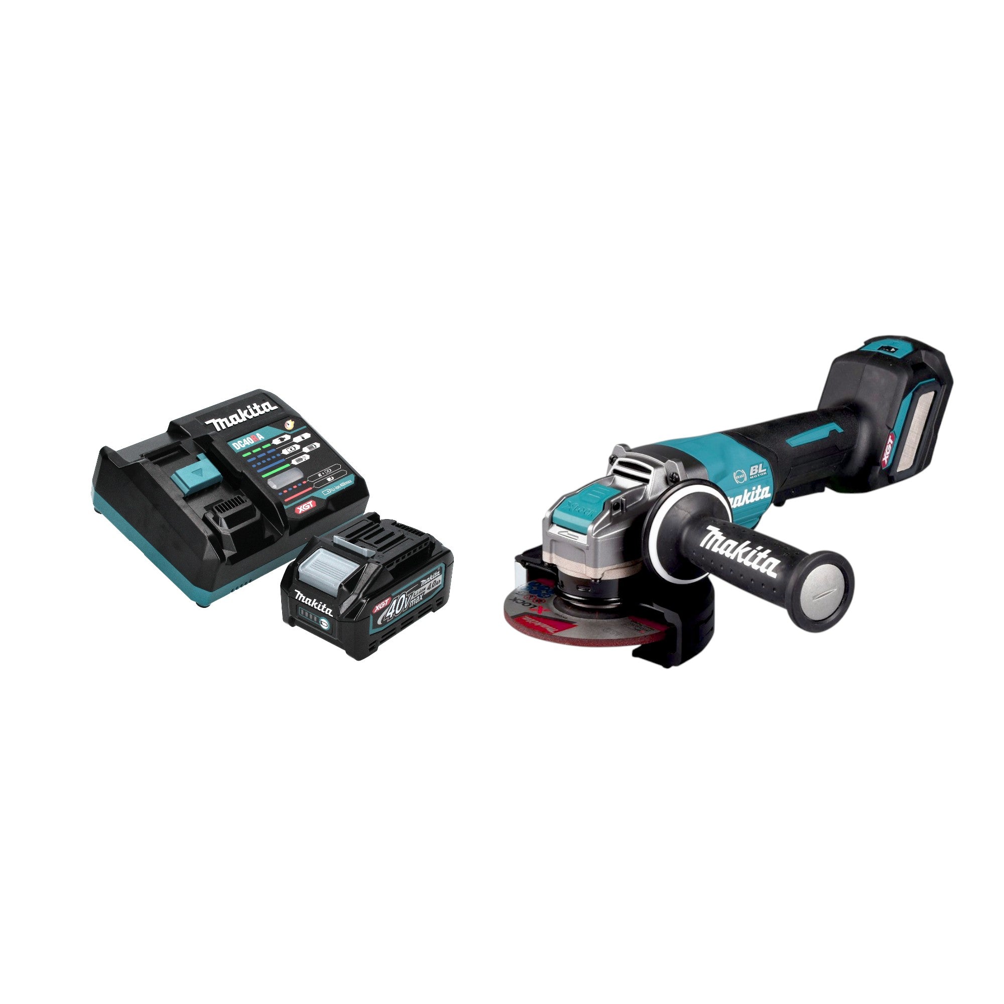 Makita GA 044 GM101 Akku Winkelschleifer 40 V max 125 mm X LOCK Brushless 1x Akku 4 0 Ah Ladegeraet 0 - toolbrothers