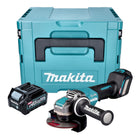 Makita GA 044 GD101 Akku Winkelschleifer 40 V max 125 mm X LOCK Brushless 1x Akku 2 5 Ah Makpac ohne Ladegeraet 0 - toolbrothers