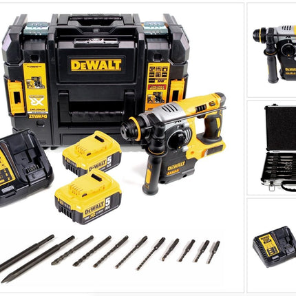 DeWalt DCH 273 P2 Akku Kombihammer 18V 2,1J SDS-Plus Brushless + 2x Akku 5,0Ah +Ladegerät + TSTAK + 11x Bohrer - Toolbrothers