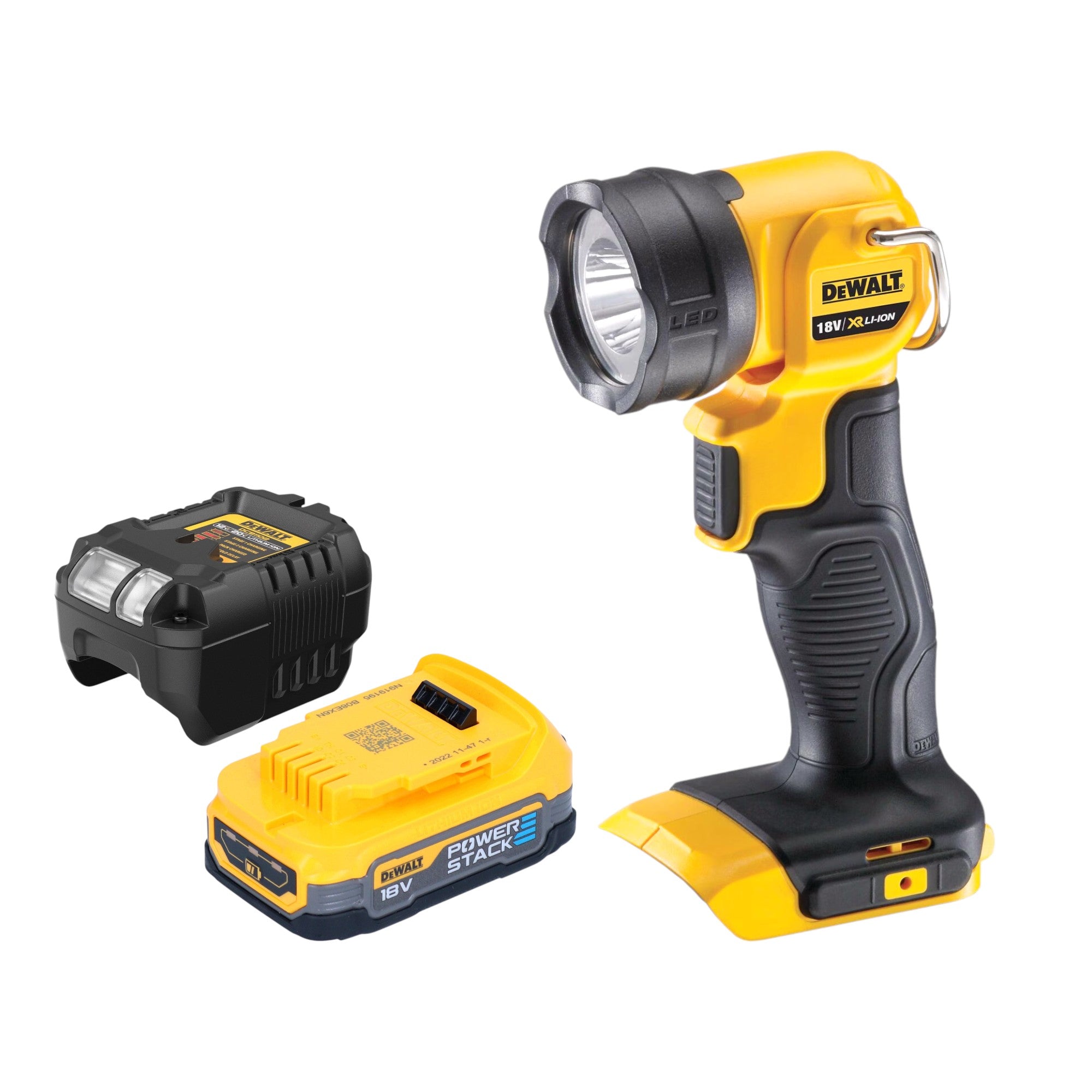 DeWalt DCL 040 E1 Akku LED Lampe 18 V 110 lm 1x Powerstack Akku 1 7 Ah Ladegeraet 0 - toolbrothers