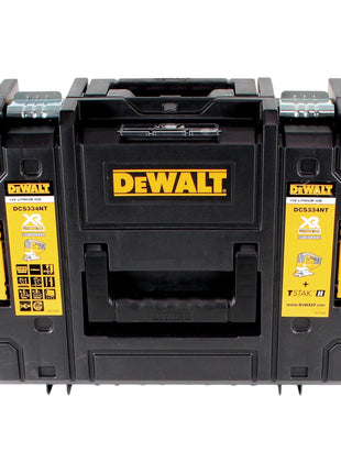 DeWalt DCS 334 E1T Scie sauteuse oscillante sans fil 18 V Brushless + 1x batterie Powerstack 1,7 Ah + chargeur + TSTAK