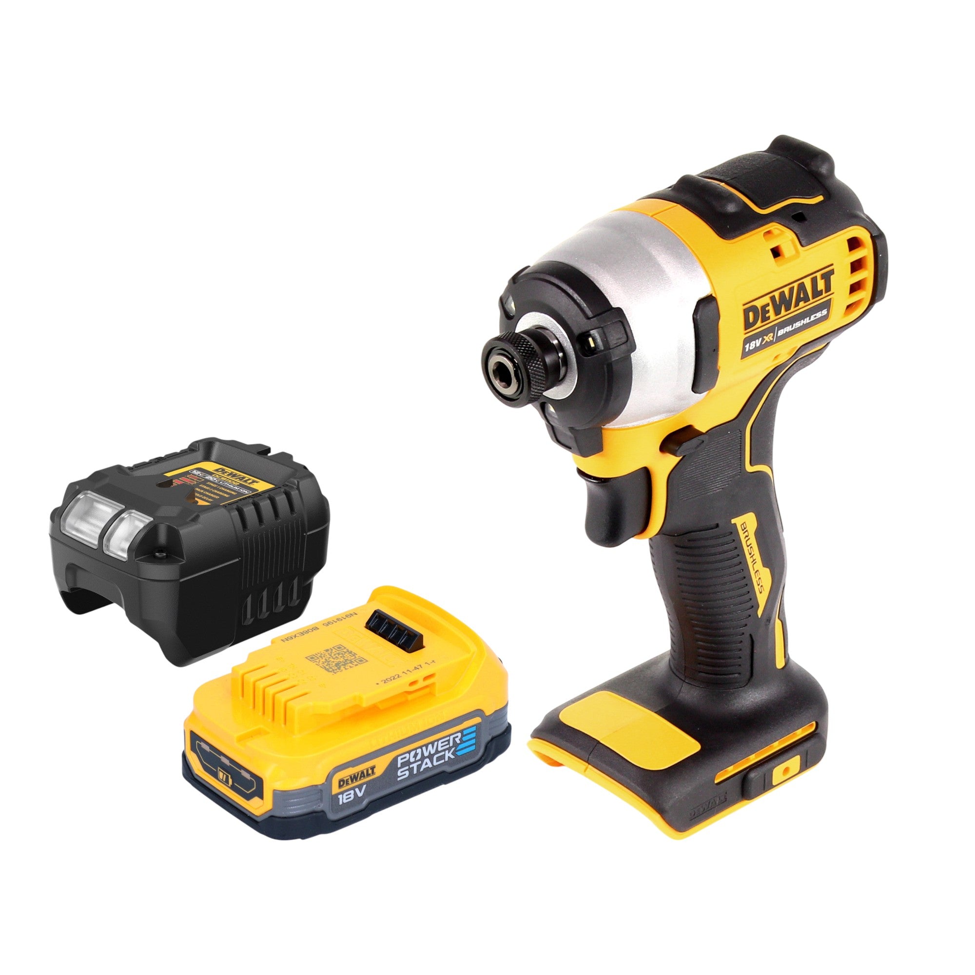 DeWalt DCF 809 E1 Akku Schlagschrauber 18 V 190 Nm 1 4 Brushless 1x Powerstack Akku 1 7 Ah Ladegeraet 0 - toolbrothers