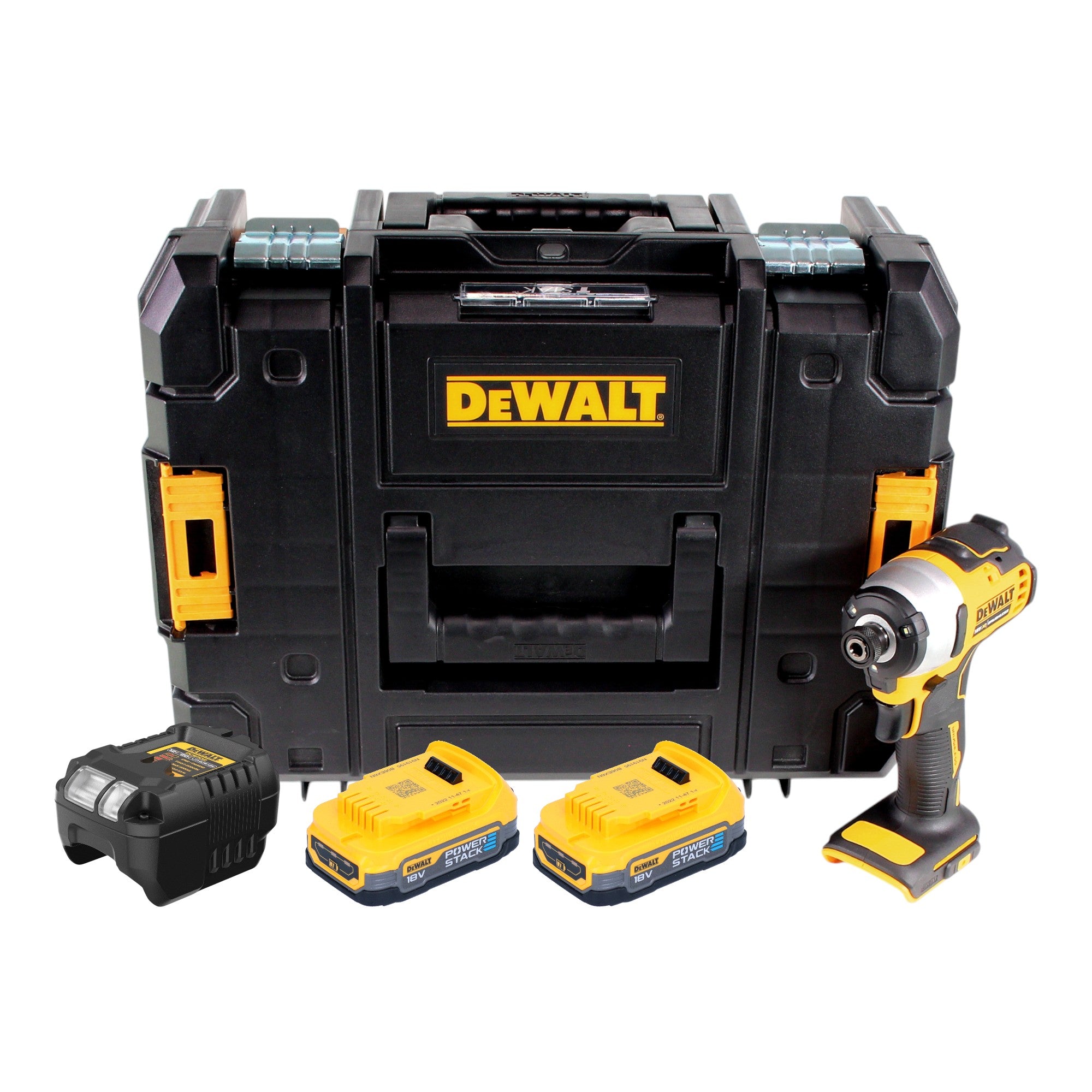 DeWalt DCF 809 E2T Akku Schlagschrauber 18 V 190 Nm 1 4 Brushless 2x Powerstack Akku 1 7 Ah Ladegeraet TSTAK 0 - toolbrothers