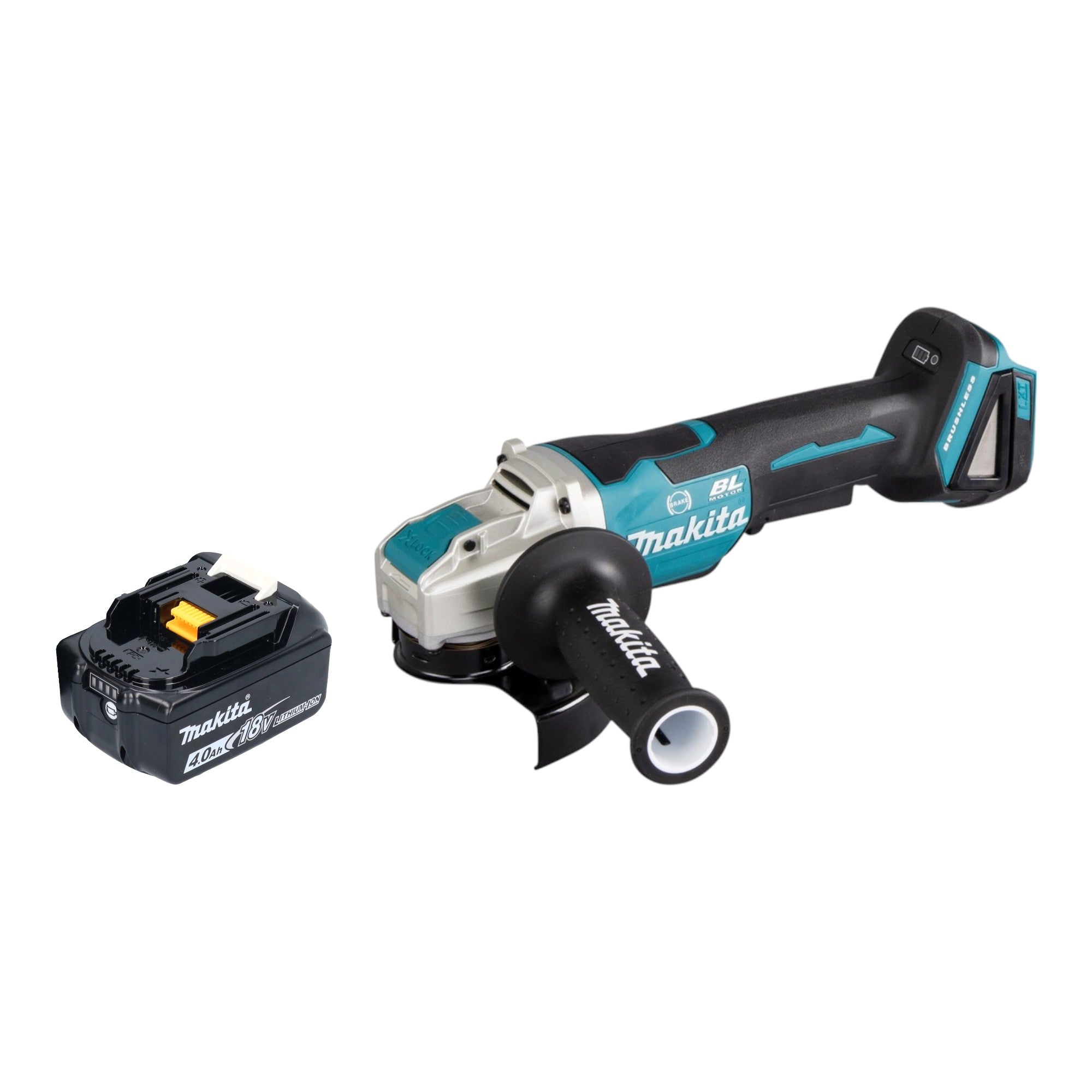 Makita DGA 520 M1X1 Akku Winkelschleifer 18 V 125 mm X LOCK Brushless 1x Akku 4 0 Ah ohne Ladegeraet 0 - toolbrothers