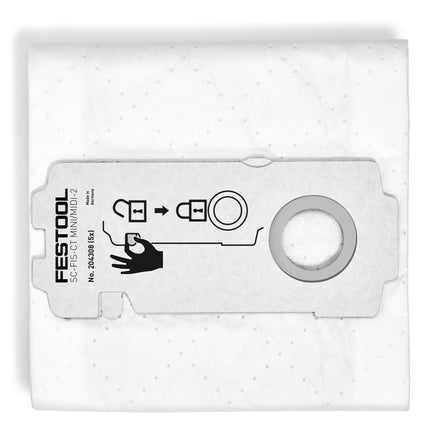 Festool SELFCLEAN Filtersack SC-FIS-CT MINI/MIDI-2/10 ( 204308 ) für CT MINI und CT MIDI ab Baujahr 2019 10 Stück - Toolbrothers