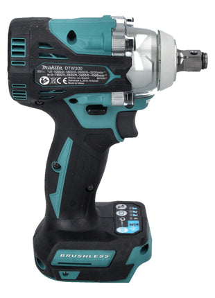 Makita DTW 300 TJX7 Visseuse à choc sans fil 18 V 330 Nm 1/2" Brushless + 2x batterie 5,0 Ah + chargeur + jeu de douilles 14 pces + Makpac