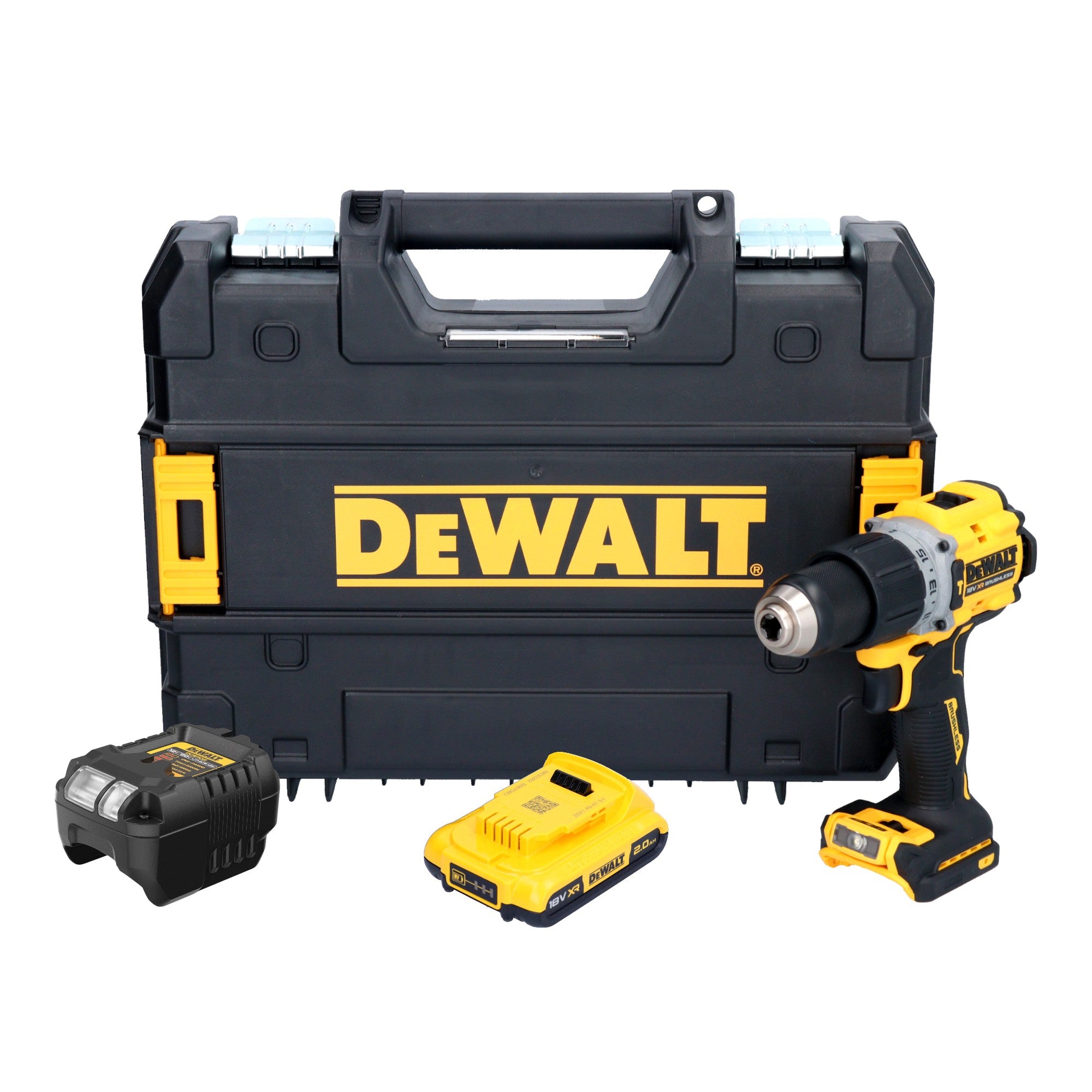 DeWalt DCD 805 D1T Akku Schlagbohrschrauber 18 V 90 Nm Brushless 1x Akku 2 0 Ah Ladegeraet TSTAK 0 - toolbrothers