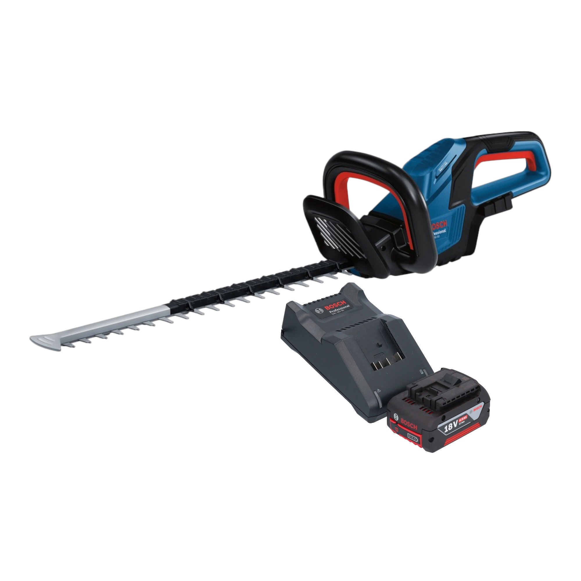 Bosch GHE 18V 50 Professional Akku Heckenschere 18 V 50 cm Brushless 1x Akku 4 0 Ah Ladegeraet 0 - toolbrothers