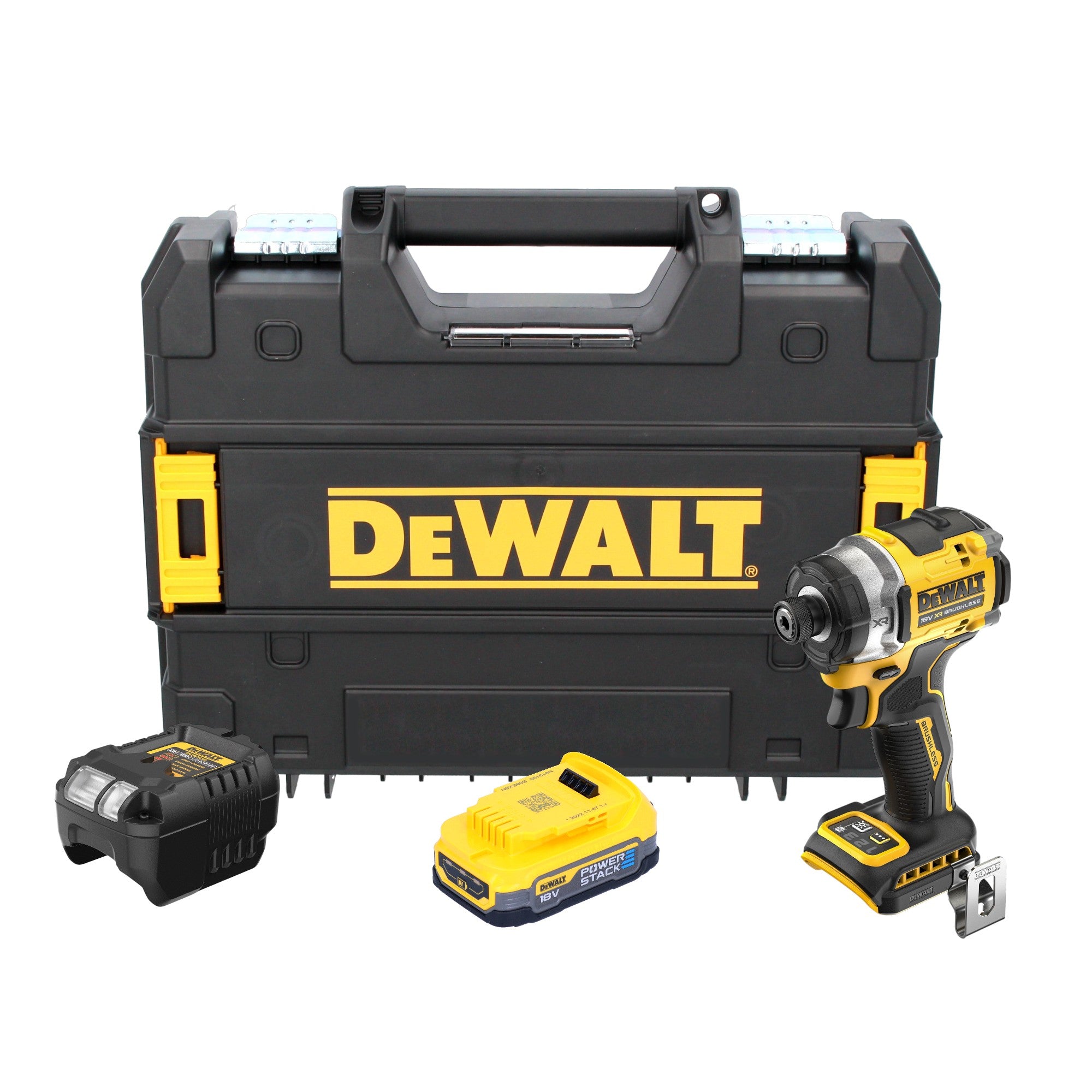 DeWalt DCF 860 E1T Akku Schlagschrauber 18 V 282 Nm 1 4 Brushless 1x Powerstack Akku 1 7 Ah Ladegeraet TSTAK 0 - toolbrothers