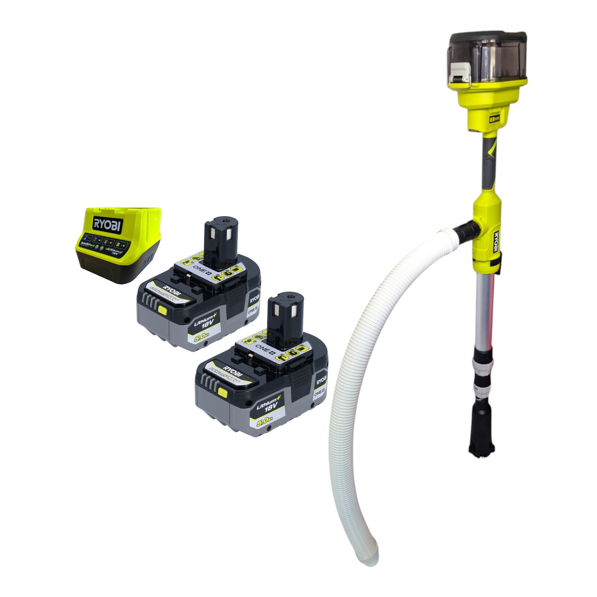 RYOBI RY18STPA 0 Akku Regenfasspumpe 18 V 3360 l h 2x Akku 5 0 Ah Ladegeraet 0 - toolbrothers