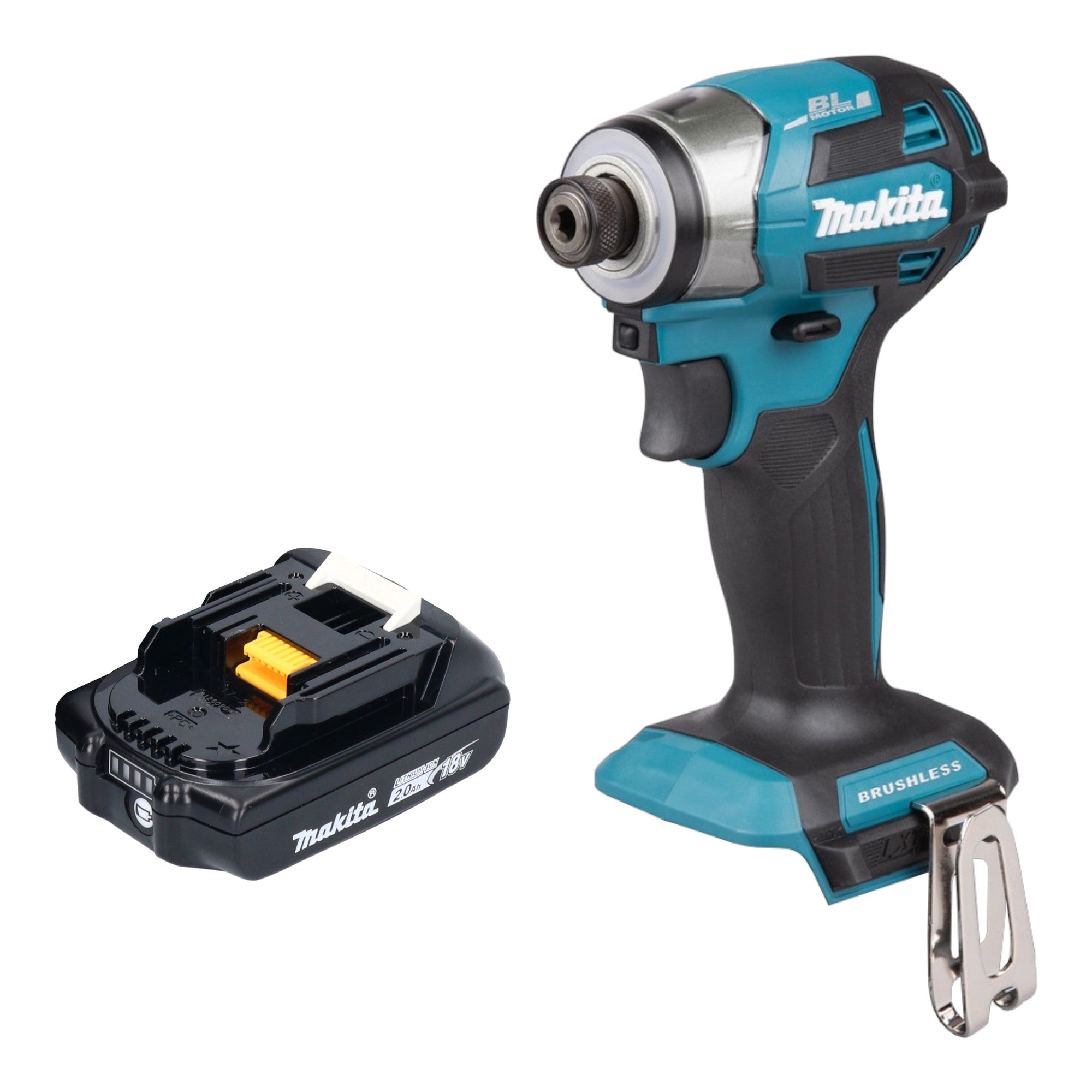 Makita DTD 173 A1 Akku Schlagschrauber 18 V 180 Nm 1 4 Brushless 1x Akku 2 0 Ah ohne Ladegeraet 0 - toolbrothers