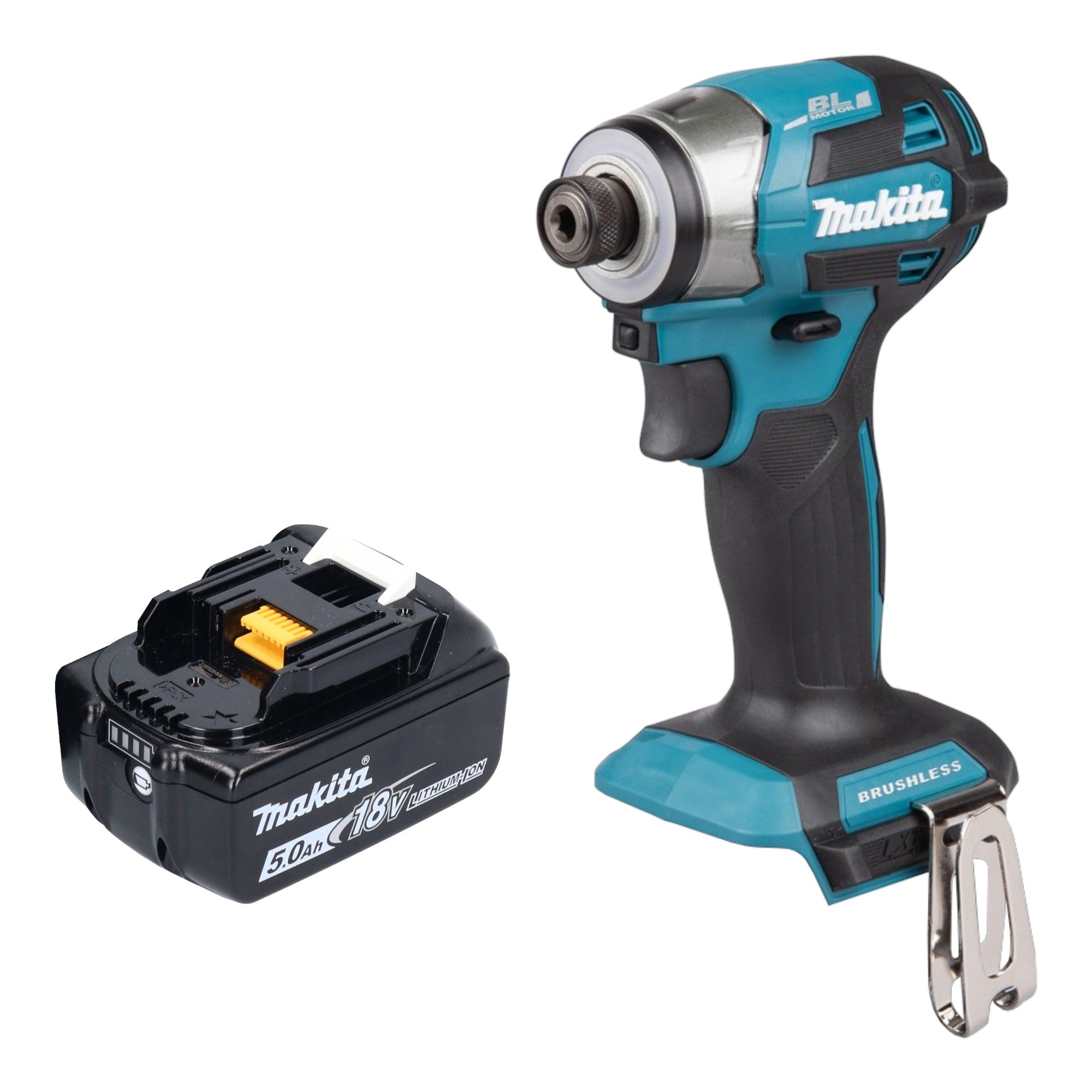 Makita DTD 173 T1 Akku Schlagschrauber 18 V 180 Nm 1 4 Brushless 1x Akku 5 0 Ah ohne Ladegeraet 0 - toolbrothers