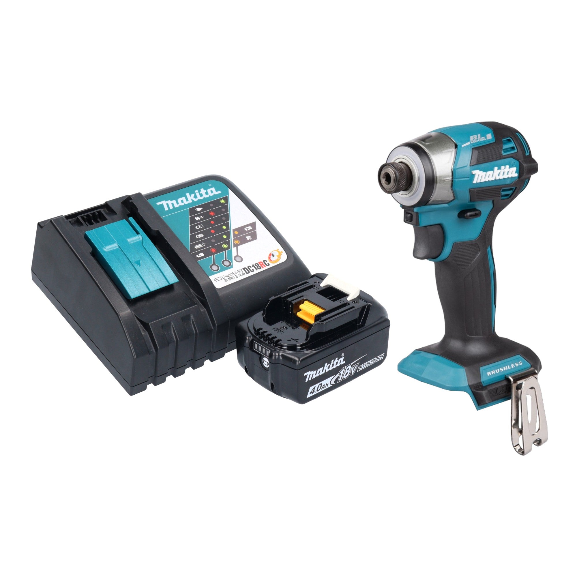 Makita DTD 173 RM1 Akku Schlagschrauber 18 V 180 Nm 1 4 Brushless 1x Akku 4 0 Ah Ladegeraet 0 - toolbrothers