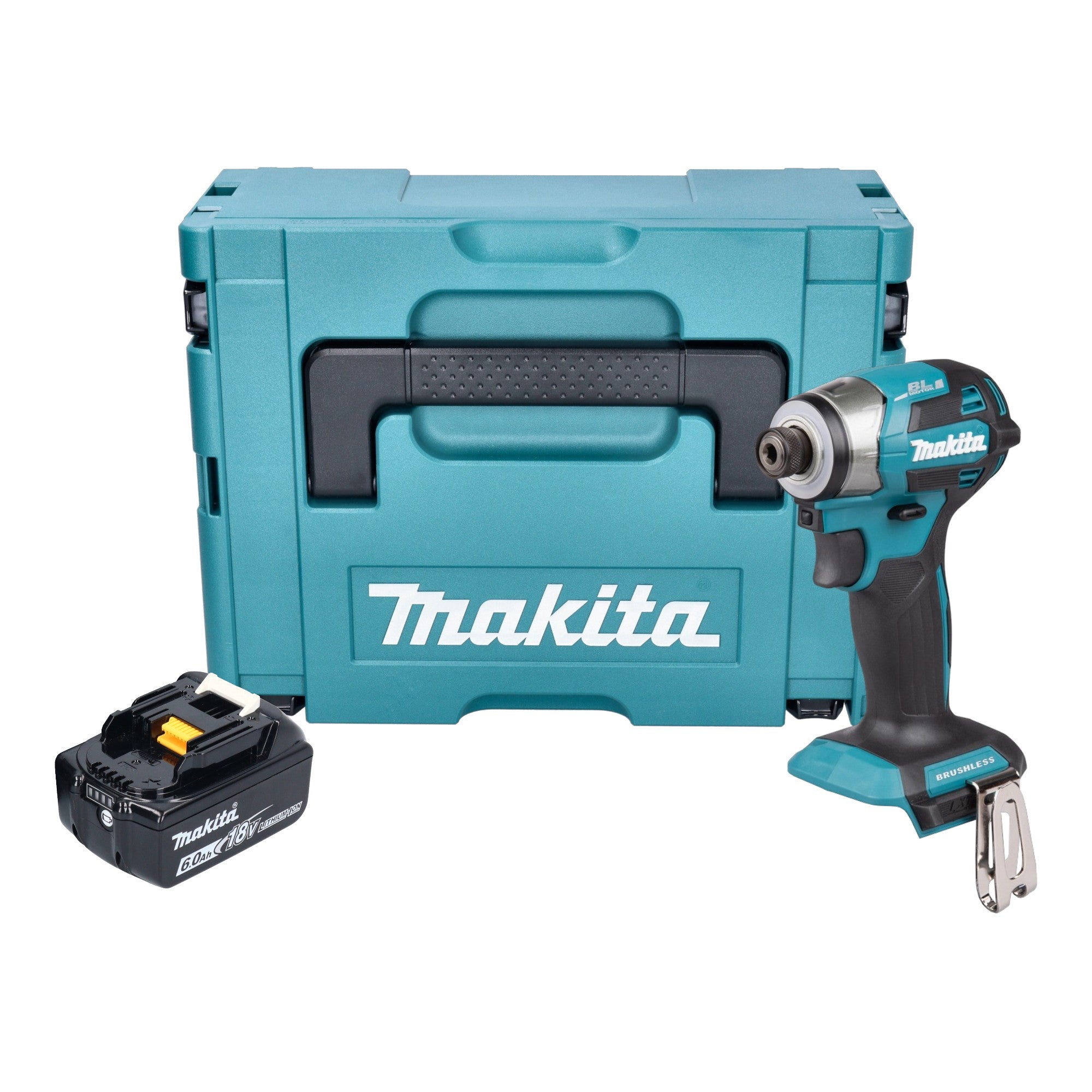 Makita DTD 173 G1J Akku Schlagschrauber 18 V 180 Nm 1 4 Brushless 1x Akku 6 0 Ah Makpac ohne Ladegeraet 0 - toolbrothers