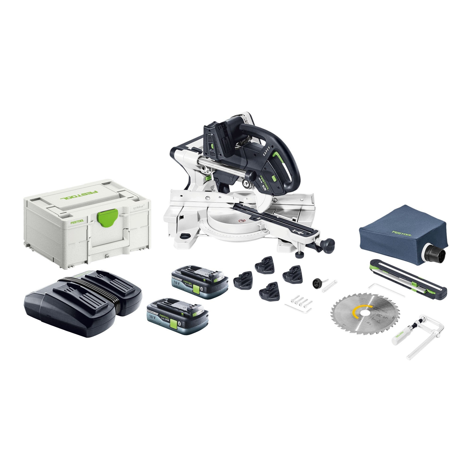 Festool KAPEX KSC 60 EB Basic Akku Kapp Zugsaege 18 V 36 V 216 mm Brushless 2x Akku 4 0 Ah Ladegeraet Systainer 0 - toolbrothers