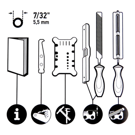 Oregon Schaerfwerkzeug Set 5 5 mm 6 tlg in Tasche 558551  3 - toolbrothers