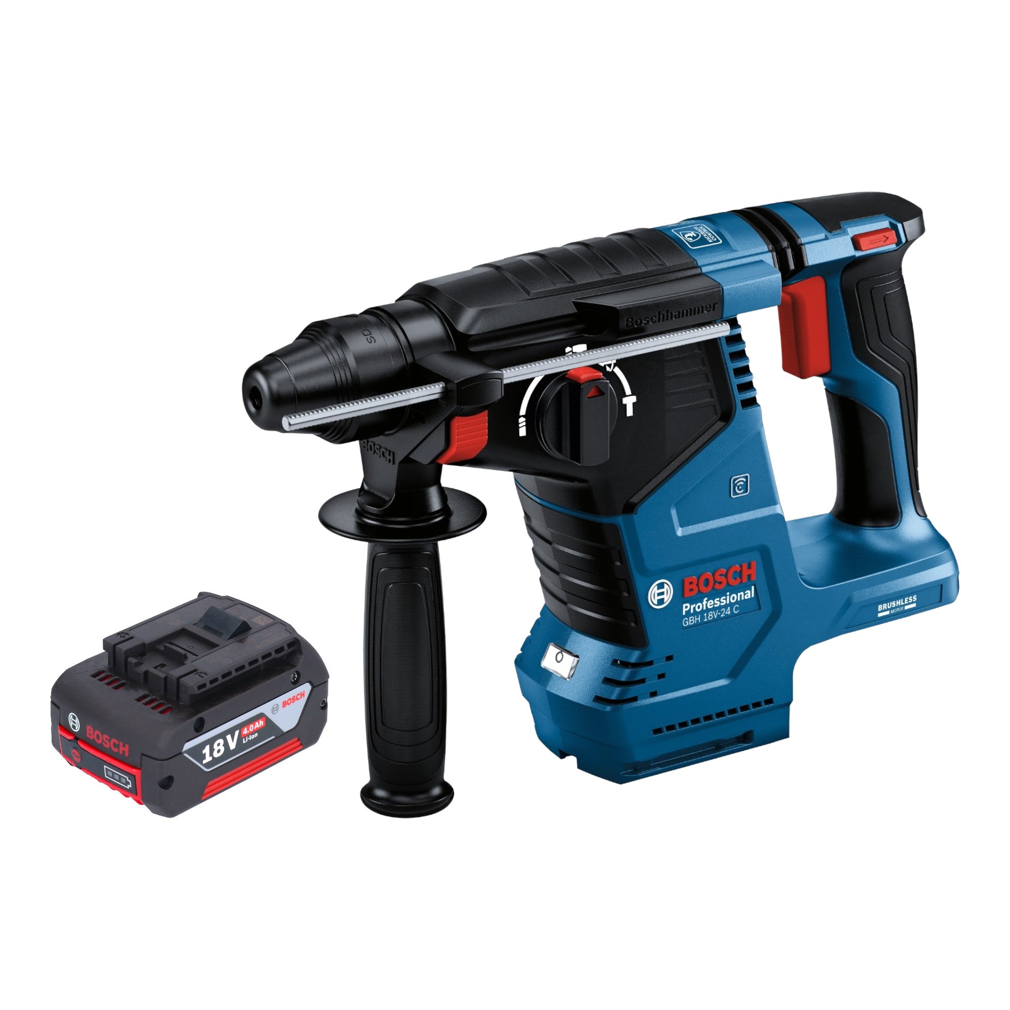 Bosch GBH 18V 24 C Professional Akku Bohrhammer 18 V 2 4 J Brushless SDS plus 1x Akku 4 0 Ah ohne Ladegeraet 0 - toolbrothers