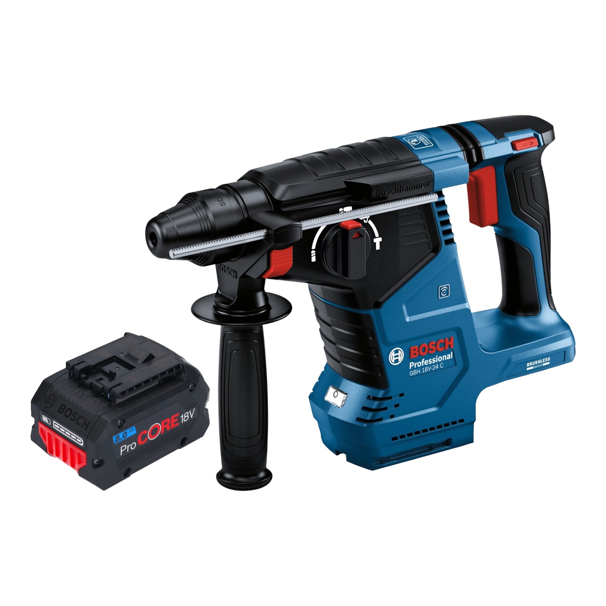 Bosch GBH 18V 24 C Professional Akku Bohrhammer 18 V 2 4 J Brushless SDS plus 1x ProCORE Akku 8 0 Ah ohne Ladegeraet 0 - toolbrothers