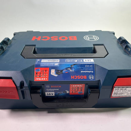 Bosch GOP 18V 34 Professional Akku Multi Cutter 18 V Starlock Plus 06018G2002 17 tlg Zubehoer L Boxx Leicht Gebraucht 4 - toolbrothers