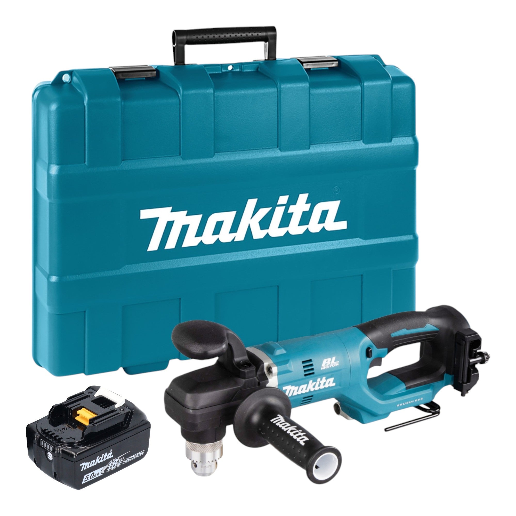 Makita DDA 450 T1K Akku Winkelbohrmaschine 18 V 70 Nm Brushless 1x Akku 5 0 Ah Koffer ohne Ladegeraet 0 - toolbrothers