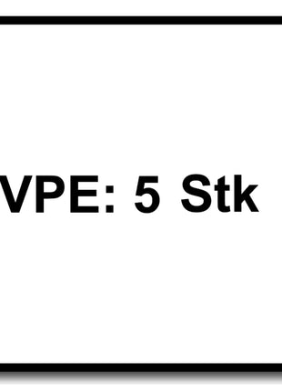 Festool S 75/1,5/5 Plastics Profile Lame de scie sauteuse 5 Pièces. ( 204268 ) pour Profilés en plastique, Verre acrylique et plastique souple, acier HCS