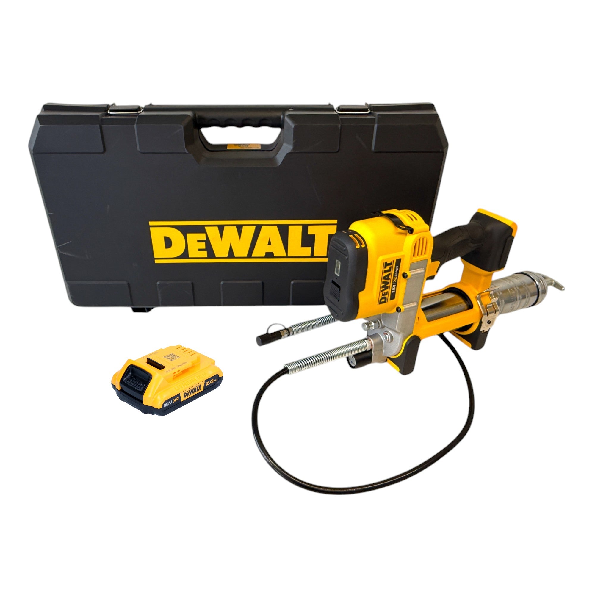 DeWalt DCGG 571 NK Akku Fettpresse 18 V 1x Akku 2 0 Ah ohne Ladegeraet 0 - toolbrothers