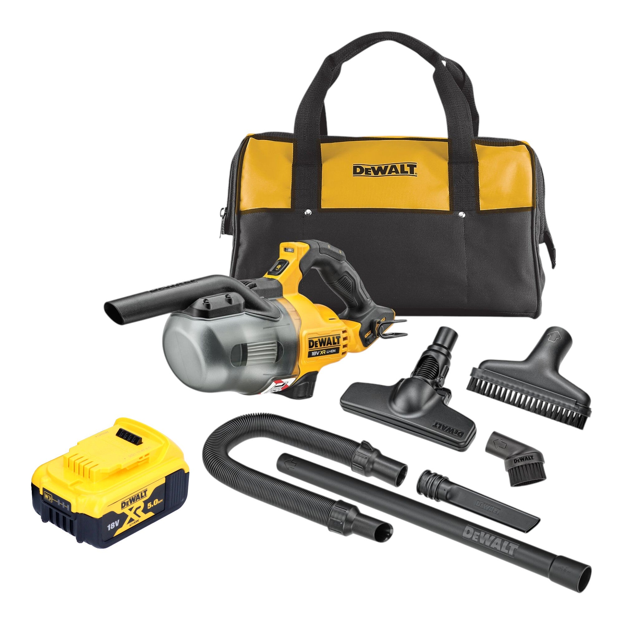DeWalt DCV 501 LN Akku Stabsauger 18 V 0 7 l Staubklasse L 1x Akku 5 0 Ah ohne Ladegeraet 0 - toolbrothers