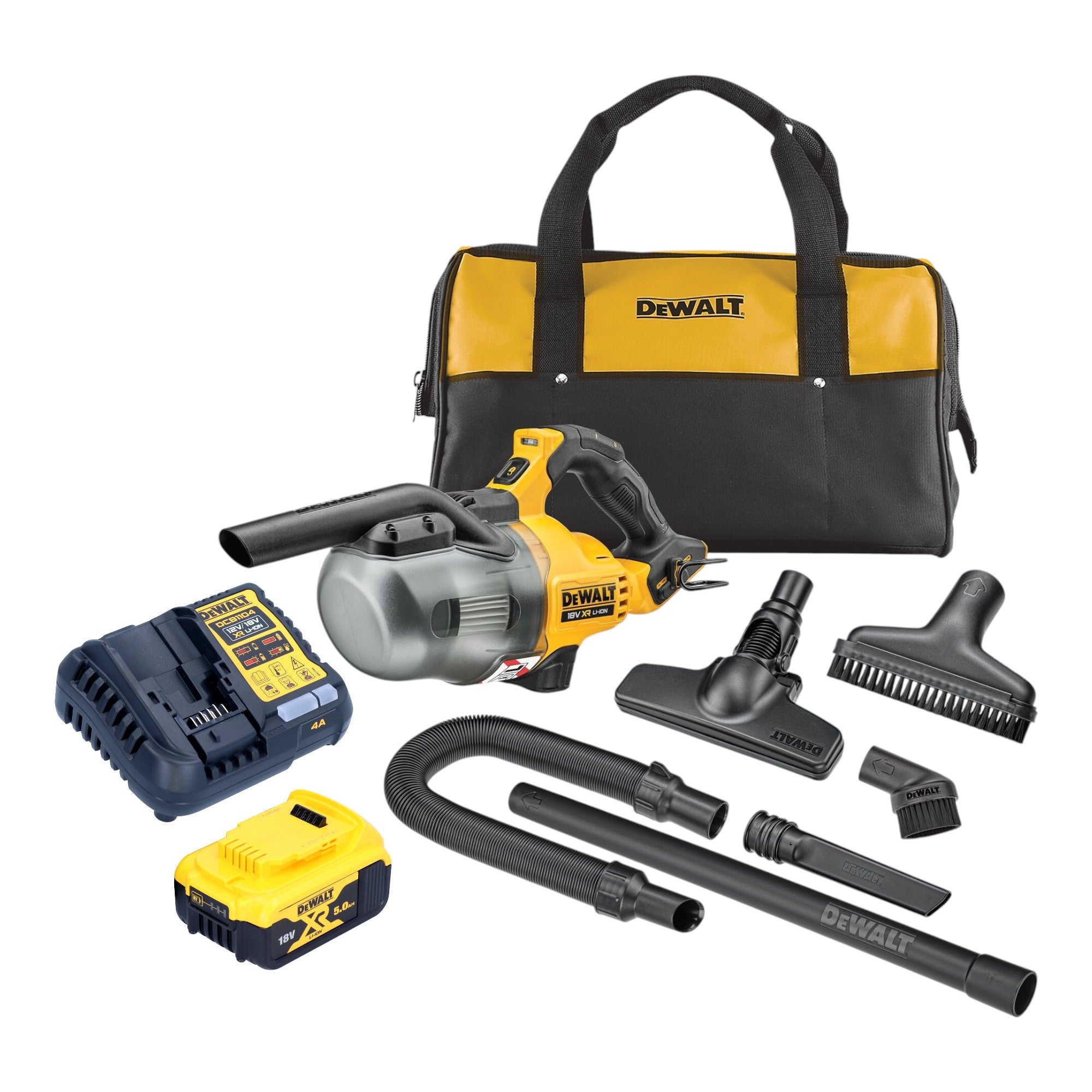 DeWalt DCV 501 LP1 Akku Stabsauger 18 V 0 7 l Staubklasse L 1x Akku 5 0 Ah Ladegeraet 0 - toolbrothers