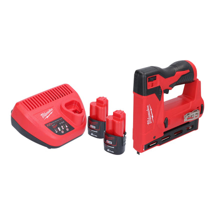 Milwaukee M12 BST 202 Akku Tacker 12 V 6 14 mm 2x Akku 2 0 Ah Ladegeraet 0 - toolbrothers