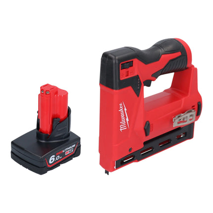Milwaukee M12 BST 601 Akku Tacker 12 V 6 14 mm 1x Akku 6 0 Ah ohne Ladegeraet 0 - toolbrothers