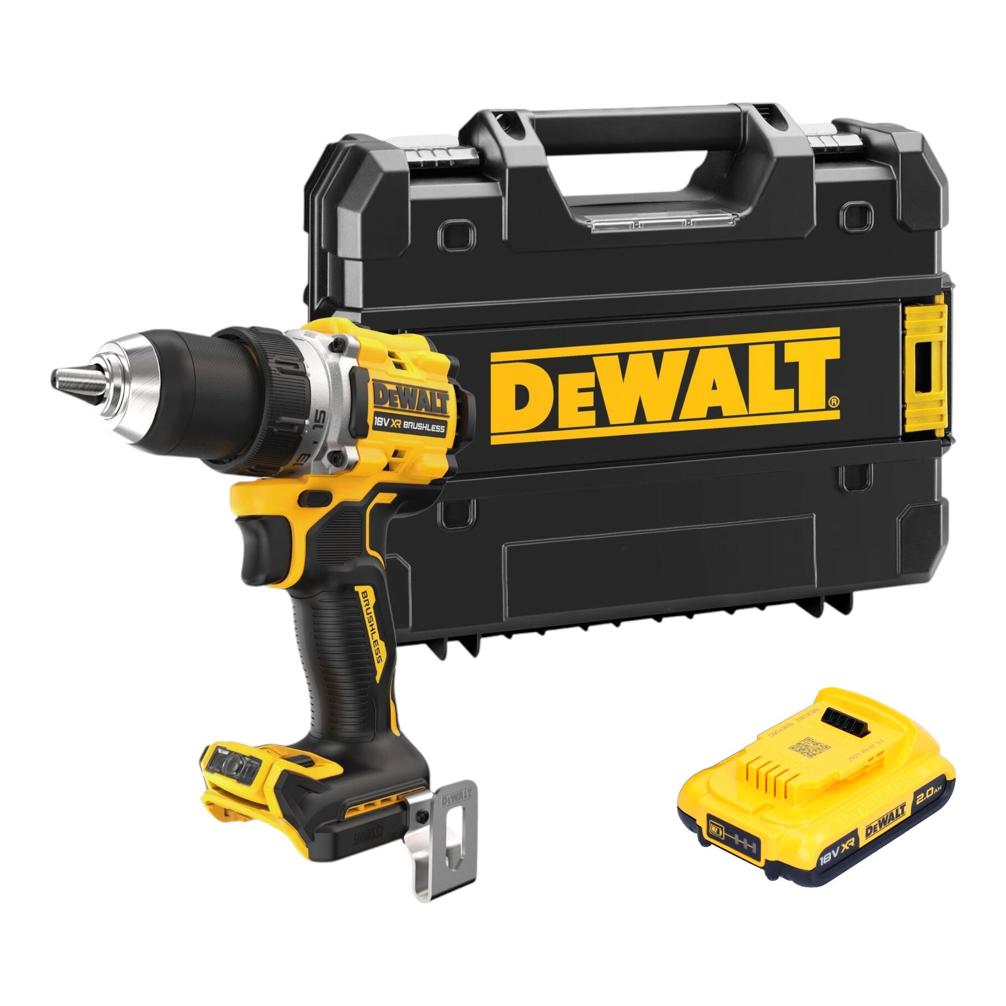 DeWalt DCD 800 NT Akku Bohrschrauber 18 V 90 Nm Brushless 1x Akku 2 0 Ah TSTAK ohne Ladegeraet 0 - toolbrothers