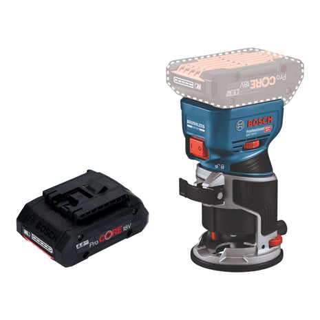 Bosch GKF 18V 8 Professional Akku Kantenfraese 18 V 8 0 mm Brushless 1x ProCORE Akku 4 0 Ah ohne Ladegeraet 0 - toolbrothers