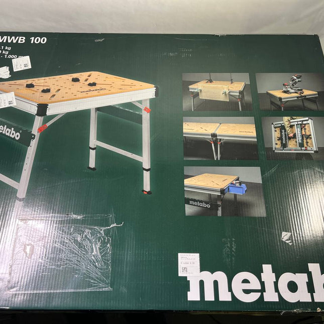 Metabo MWB 100 Multifunktionstisch 626991000 mobile Werkbank robuste MDF Tischplatte Beschaedigt 1 - toolbrothers