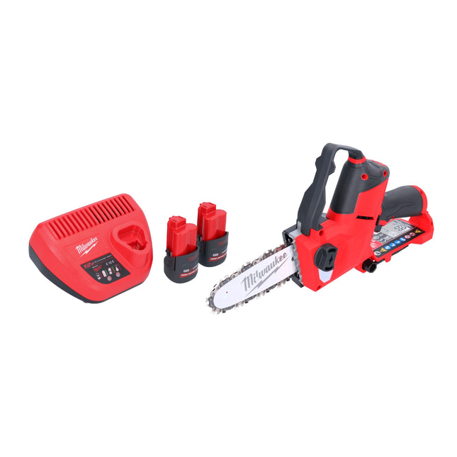 Milwaukee M12 FHS 252 Akku Astsaege 12 V 15 cm Brushless 2x Akku 2 5 Ah Ladegeraet 0 - toolbrothers