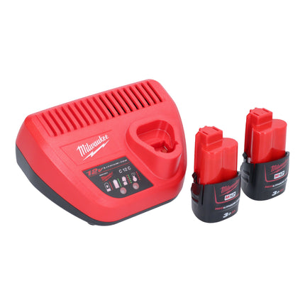 Milwaukee M12 FHS 302 Akku Astsaege 12 V 15 cm Brushless 2x Akku 3 0 Ah Ladegeraet 2 - toolbrothers