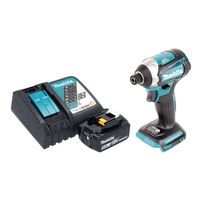 Makita DTD 154 RT1 Akku Schlagschrauber 18 V 175 Nm 1 4 Brushless 1x Akku 5 0 Ah Ladegeraet 0 - toolbrothers