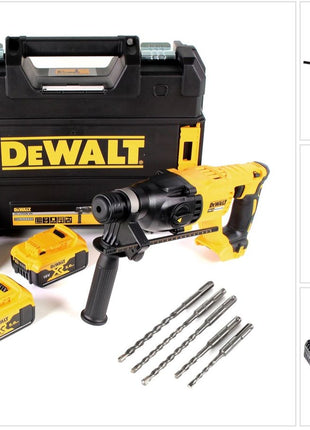 DeWalt DCH 133 P2 Akku Kombihammer 18V 2,6J SDS plus Brushless + 2x Akku 5,0Ah + Ladegerät + TSTAK + 5x Hartmetall Bohrer - Toolbrothers